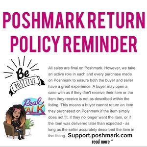 🌸RETURN POLICY REMINDER🌸